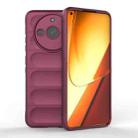 For Realme 11 5G Magic Shield TPU + Flannel Phone Case(Wine Red) - 1