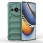 For Realme 11 Pro 5G/11 Pro+ 5G Magic Shield TPU + Flannel Phone Case(Dark Green) - 1