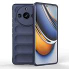 For Realme 11 Pro 5G/11 Pro+ 5G Magic Shield TPU + Flannel Phone Case(Dark Blue) - 1