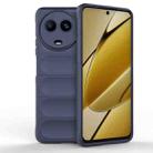For Realme 11 5G Global Magic Shield TPU + Flannel Phone Case(Dark Blue) - 1