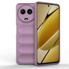 For Realme 11 5G Global Magic Shield TPU + Flannel Phone Case(Purple) - 1