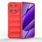 For Realme 11 4G Global Magic Shield TPU + Flannel Phone Case(Red) - 1