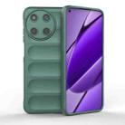 For Realme 11 4G Global Magic Shield TPU + Flannel Phone Case(Dark Green) - 1