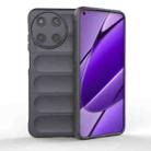 For Realme 11 4G Global Magic Shield TPU + Flannel Phone Case(Dark Grey) - 1