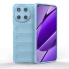 For Realme 11 4G Global Magic Shield TPU + Flannel Phone Case(Light Blue) - 1