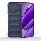 For Realme 11 4G Global Magic Shield TPU + Flannel Phone Case(Dark Blue) - 1