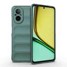 For Realme C67 4G Global Magic Shield TPU + Flannel Phone Case(Dark Green) - 1