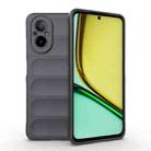 For Realme C67 4G Global Magic Shield TPU + Flannel Phone Case(Dark Grey) - 1