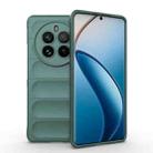 For Realme 12 Pro 5G / 12 Pro+ Magic Shield TPU + Flannel Phone Case(Dark Green) - 1
