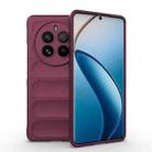 For Realme 12 Pro 5G / 12 Pro+ Magic Shield TPU + Flannel Phone Case(Wine Red) - 1