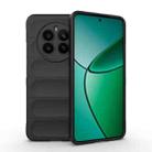 For Realme 12+ 5G Global Magic Shield TPU + Flannel Phone Case(Black) - 1