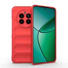 For Realme 12+ 5G Global Magic Shield TPU + Flannel Phone Case(Red) - 1