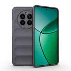 For Realme 12+ 5G Global Magic Shield TPU + Flannel Phone Case(Dark Grey) - 1