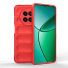 For Realme 12 5G Global Magic Shield TPU + Flannel Phone Case(Red) - 1