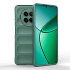 For Realme 12 5G Global Magic Shield TPU + Flannel Phone Case(Dark Green) - 1