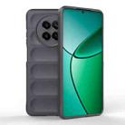 For Realme 12 5G Global Magic Shield TPU + Flannel Phone Case(Dark Grey) - 1