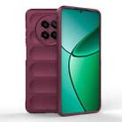 For Realme 12 5G Global Magic Shield TPU + Flannel Phone Case(Wine Red) - 1