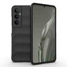 For Realme C65 4G Global Magic Shield TPU + Flannel Phone Case(Black) - 1