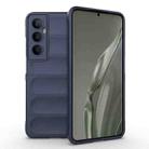 For Realme C65 4G Global Magic Shield TPU + Flannel Phone Case(Dark Blue) - 1