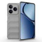 For Realme C63 4G Global Magic Shield TPU + Flannel Phone Case(Grey) - 1