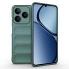 For Realme C63 4G Global Magic Shield TPU + Flannel Phone Case(Dark Green) - 1