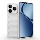 For Realme C63 4G Global Magic Shield TPU + Flannel Phone Case(White) - 1