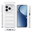 For Realme C63 4G Global Magic Shield TPU + Flannel Phone Case(White) - 3