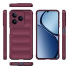 For Realme C61 4G Global Magic Shield TPU + Flannel Phone Case(Wine Red) - 3