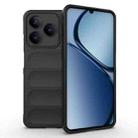 For Realme Narzo N63  4G Global Magic Shield TPU + Flannel Phone Case(Black) - 1