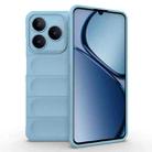 For Realme Narzo N63  4G Global Magic Shield TPU + Flannel Phone Case(Light Blue) - 1