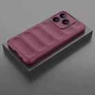 For Realme Narzo N63  4G Global Magic Shield TPU + Flannel Phone Case(Wine Red) - 2