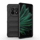 For Realme P2 Pro 5G Global Magic Shield TPU + Flannel Phone Case(Black) - 1