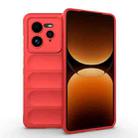 For Realme GT 7 Pro 5G Magic Shield TPU + Flannel Phone Case(Red) - 1