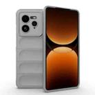 For Realme GT 7 Pro 5G Magic Shield TPU + Flannel Phone Case(Grey) - 1