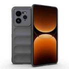 For Realme GT 7 Pro 5G Magic Shield TPU + Flannel Phone Case(Dark Grey) - 1