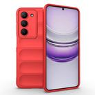 For Realme V60 Pro / 14x 5G Global Magic Shield TPU + Flannel Phone Case(Red) - 1