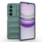 For Realme V60 Pro / 14x 5G Global Magic Shield TPU + Flannel Phone Case(Dark Green) - 1