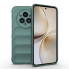 For Realme 14 Pro+ 5G Magic Shield TPU + Flannel Phone Case(Dark Green) - 1