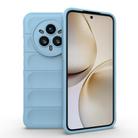 For Realme 14 Pro+ 5G Magic Shield TPU + Flannel Phone Case(Light Blue) - 1