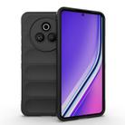For Realme P3 Pro 5G Global Magic Shield TPU + Flannel Phone Case(Black) - 1
