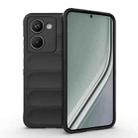 For Realme P3 Ultra 5G India Magic Shield TPU + Flannel Phone Case(Black) - 1