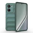 For Realme P3 Ultra 5G India Magic Shield TPU + Flannel Phone Case(Dark Green) - 1