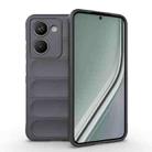 For Realme P3 Ultra 5G India Magic Shield TPU + Flannel Phone Case(Dark Grey) - 1