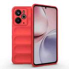 For Realme 14 5G Global Magic Shield TPU + Flannel Phone Case(Red) - 1
