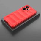 For Realme 14 5G Global Magic Shield TPU + Flannel Phone Case(Red) - 2