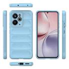 For Realme 14 5G Global Magic Shield TPU + Flannel Phone Case(Light Blue) - 3
