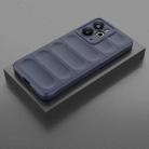 For Realme 14 5G Global Magic Shield TPU + Flannel Phone Case(Dark Blue) - 2