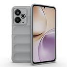 For Realme 14T 5G Global Magic Shield TPU + Flannel Phone Case(Grey) - 1