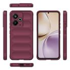 For Realme 14T 5G Global Magic Shield TPU + Flannel Phone Case(Wine Red) - 3