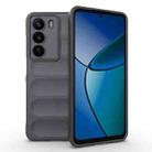 For Realme C73 5G Global / Narzo 80 Lite Magic Shield TPU + Flannel Phone Case(Dark Grey) - 1